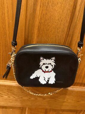 Marc Tetro Westie Leather Crossbody Bag, Black